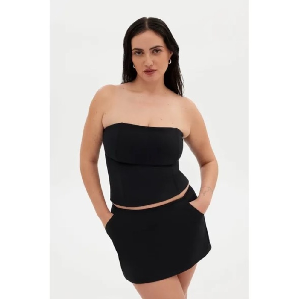 girlfriend collective Black Strapless Toni Tube Top